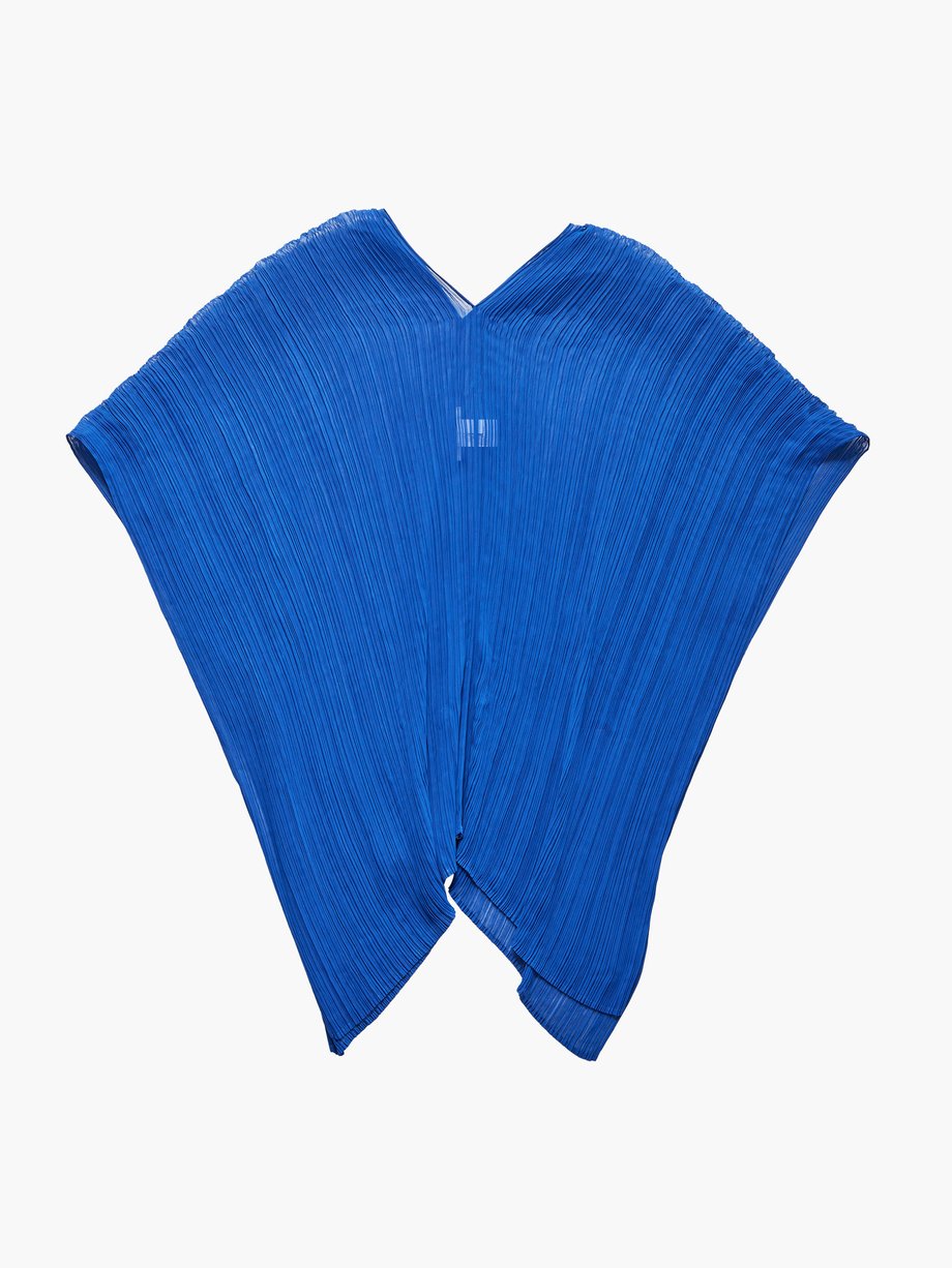 Blue Madame technical-pleated multi-way scarf top | Pleats Please 