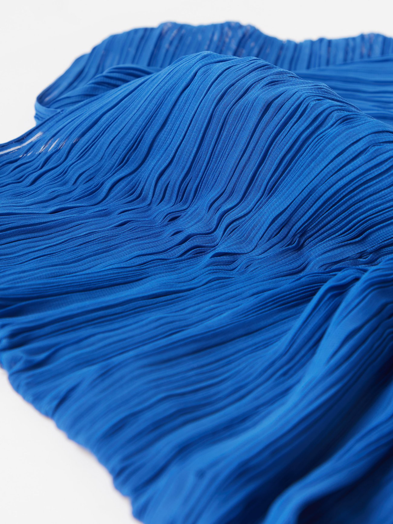 Blue Madame technical-pleated multi-way scarf top | Pleats Please 
