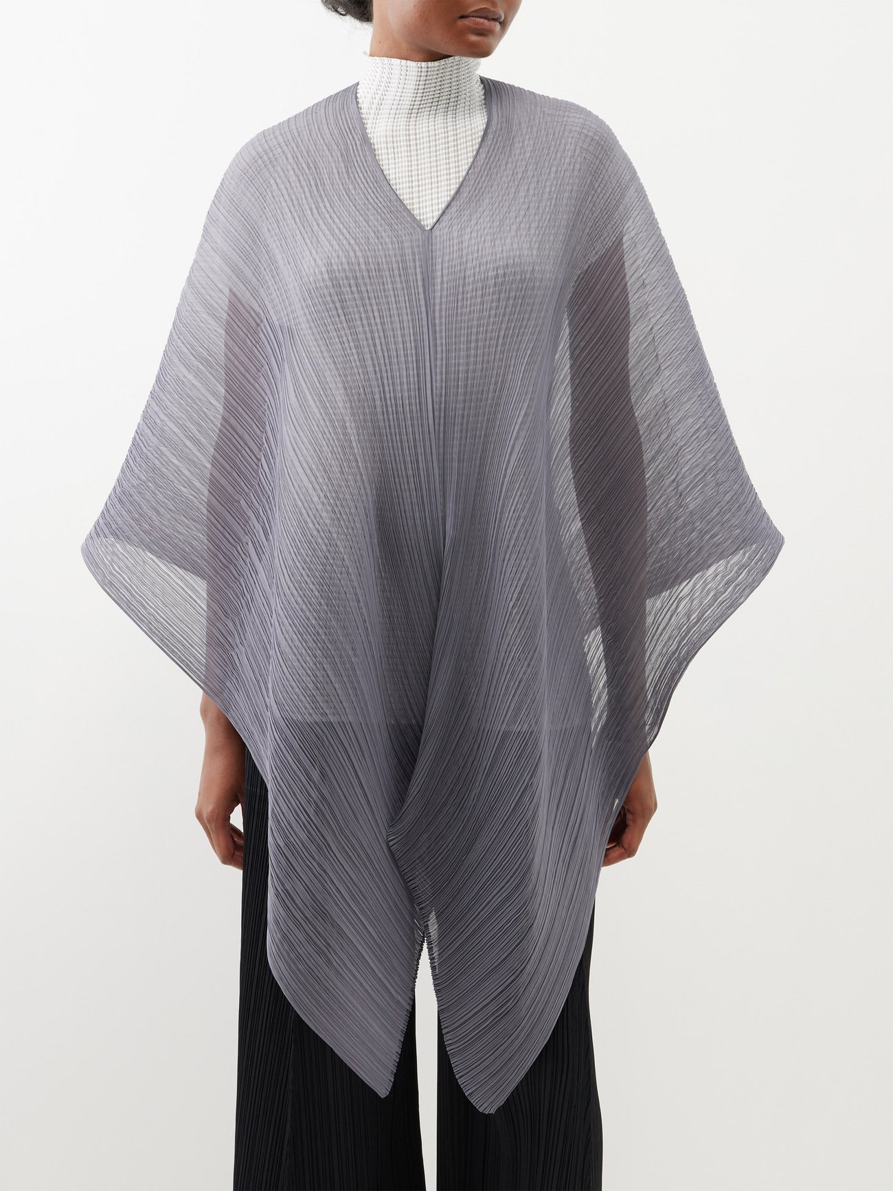 Madame technical-pleated multi-way scarf top
