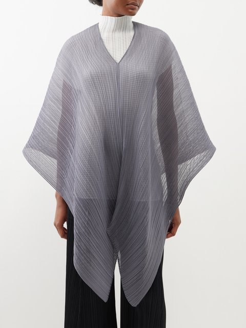 Grey Madame technical-pleated multi-way scarf top | Pleats Please 