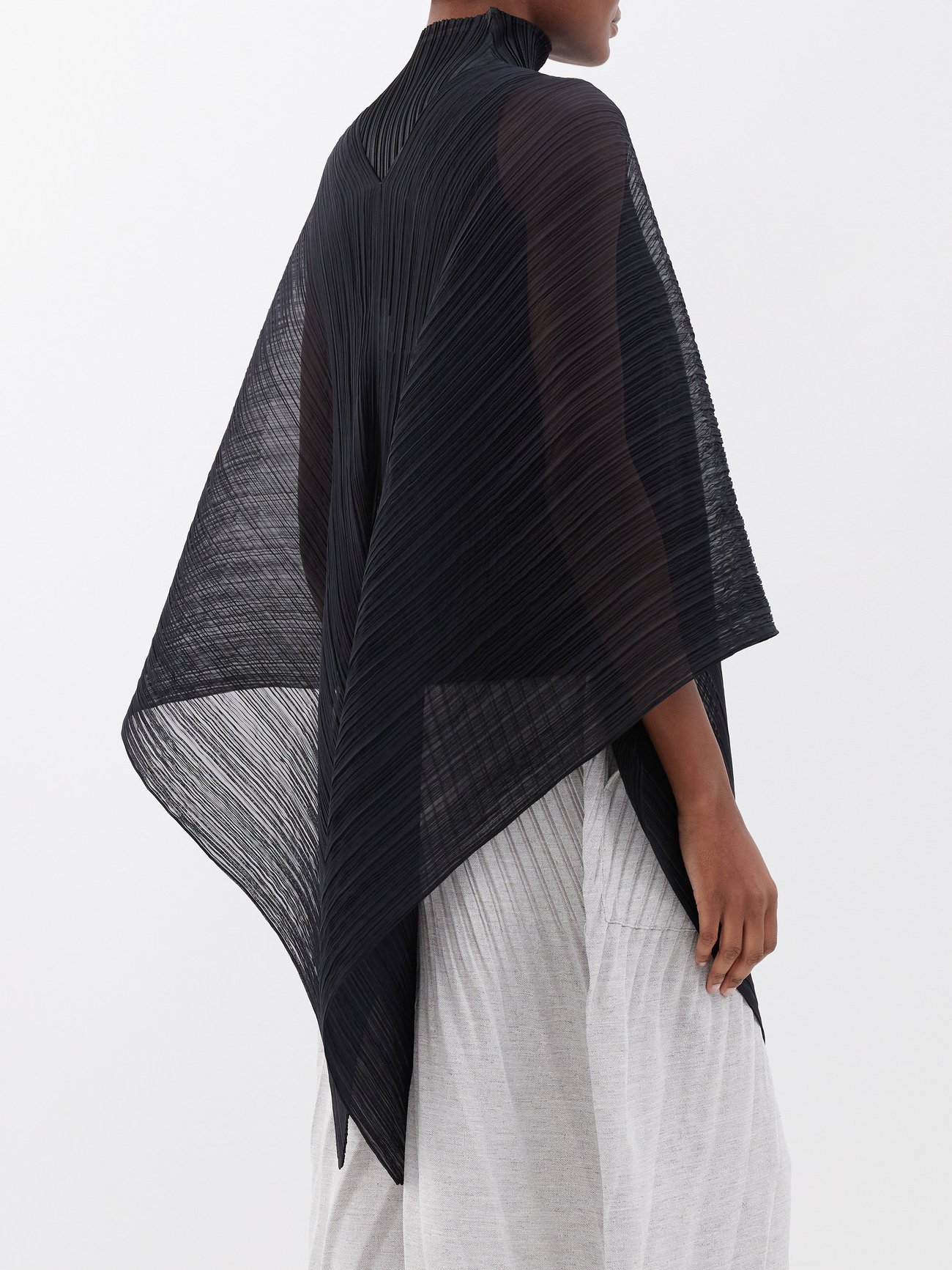 Madame technical-pleated multi-way scarf top