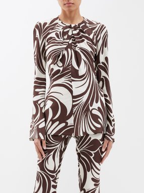 Gucci Printed Silk Pyjama Jumpsuit Nd