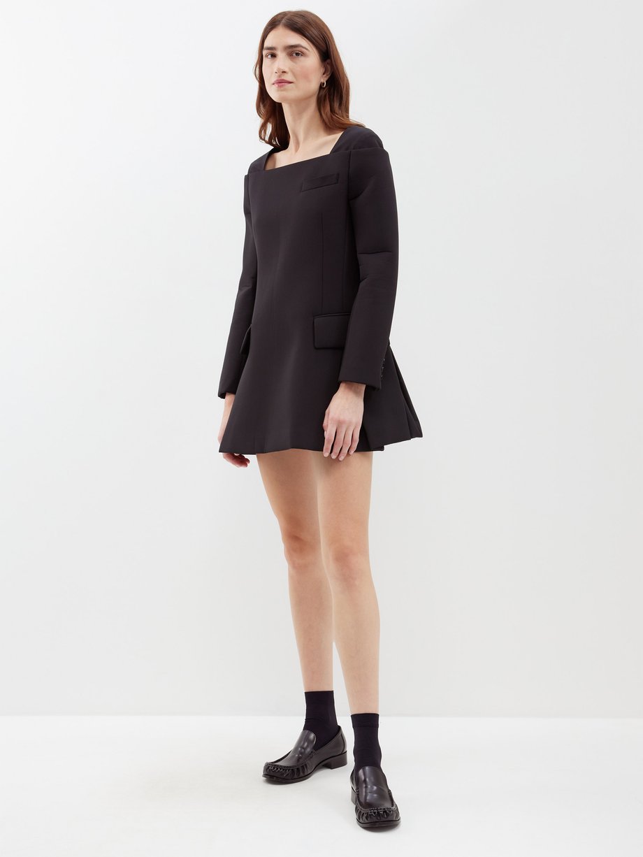 Black Suiting bonded mini dress | Sacai | MATCHESFASHION UK