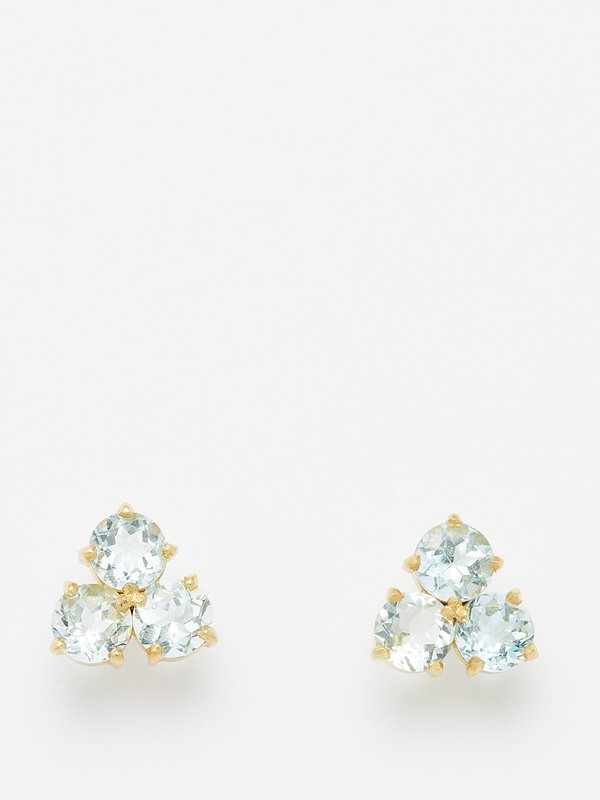 Irene Neuwirth Aquamarine & 18kt gold earrings