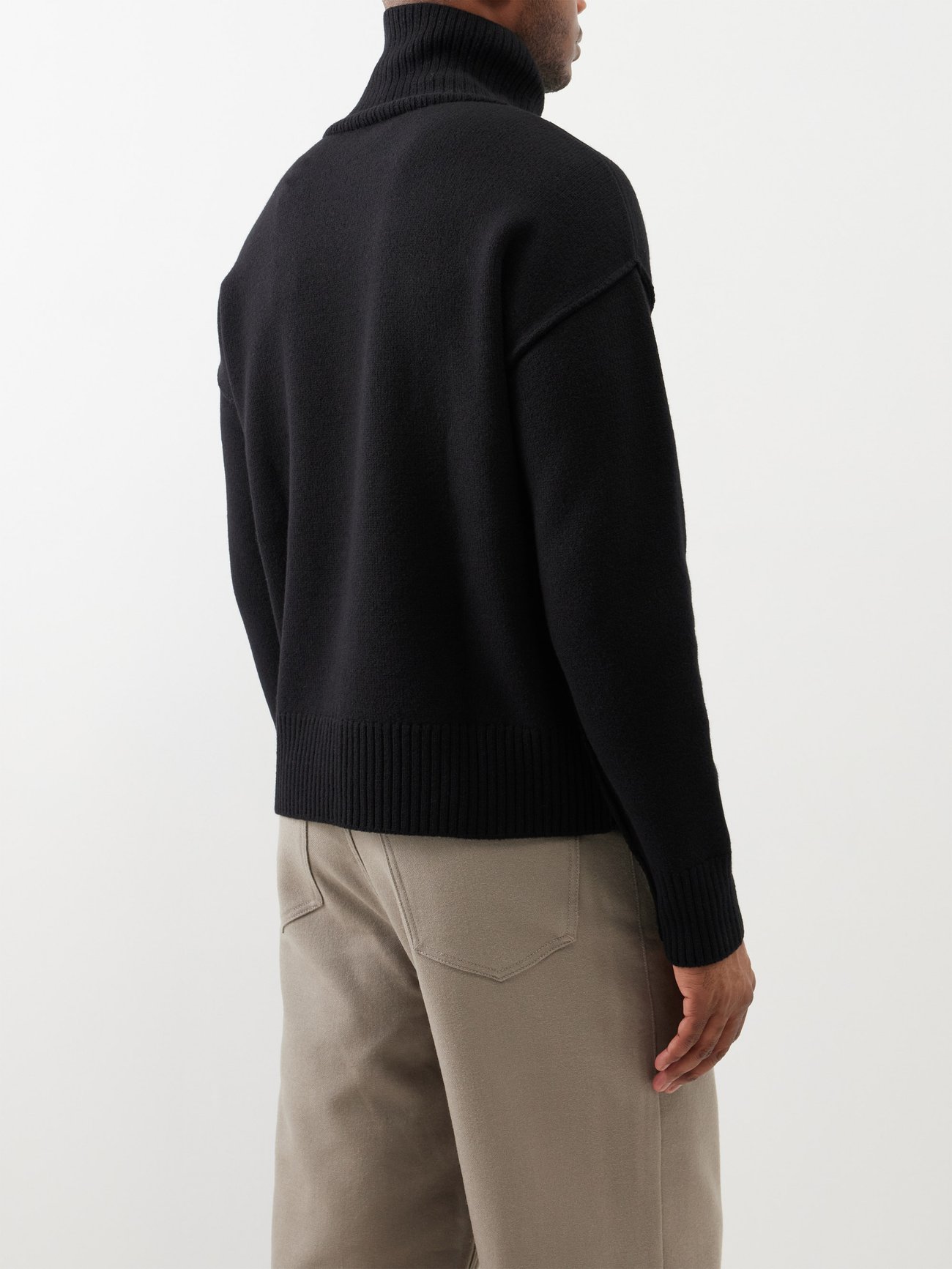 Louis Vuitton AMI Knitwear T.fr 36 WOOL Black ref.1008222 - Joli