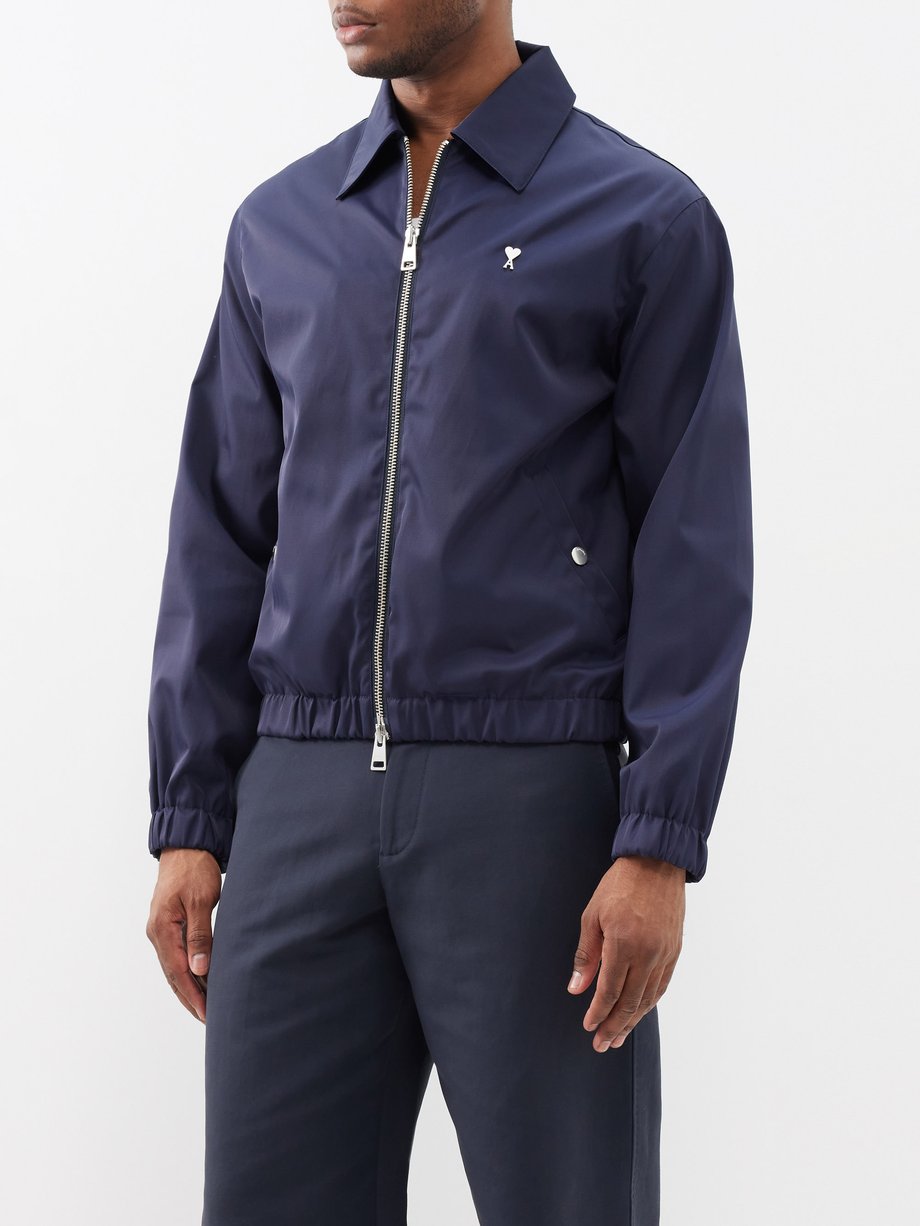 Navy Ami de Cœur-logo zipped jacket | AMI | MATCHESFASHION UK