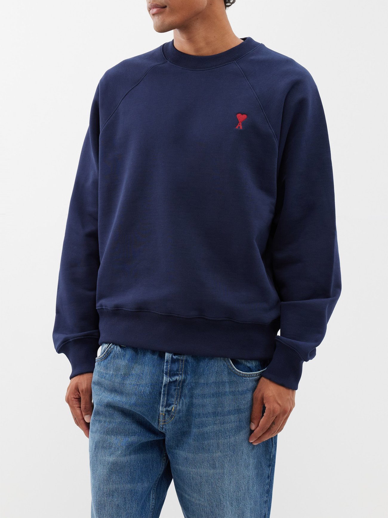 Polo Ralph Lauren Logo-Embroidered Jersey Sweatshirt - Men - Navy Sweats - M