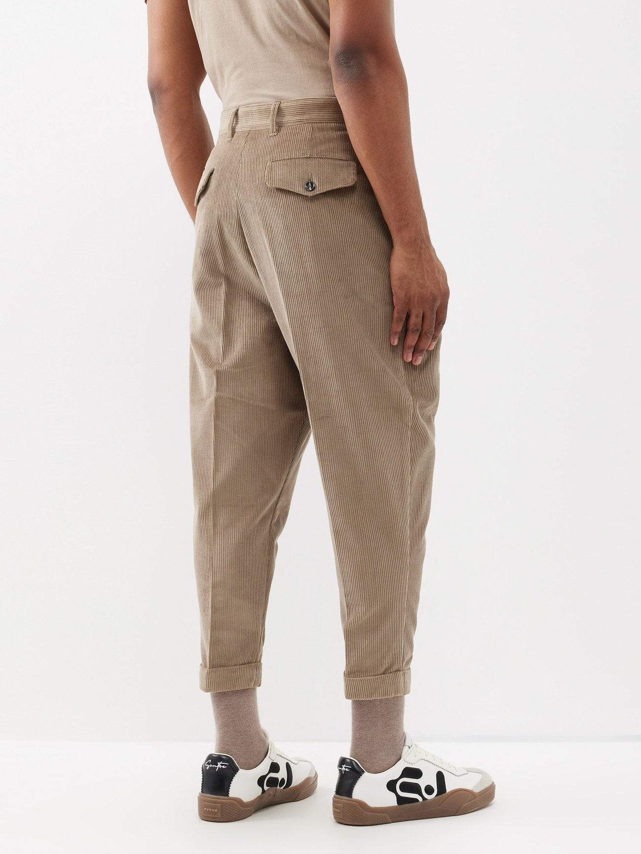 Gray Carrot-Fit Trousers by AMI Paris on Sale