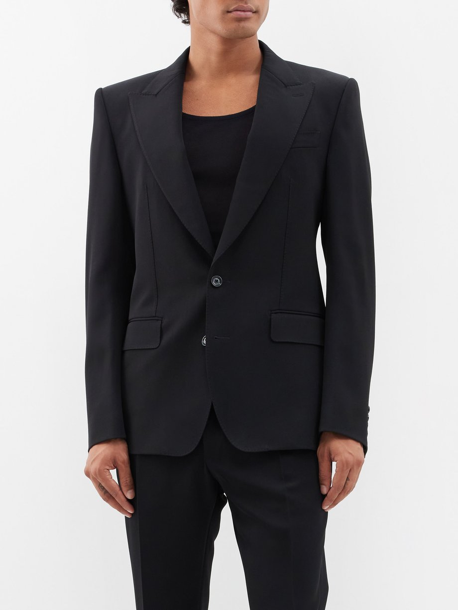 Black Wool-faille suit jacket | Dolce & Gabbana | MATCHESFASHION US