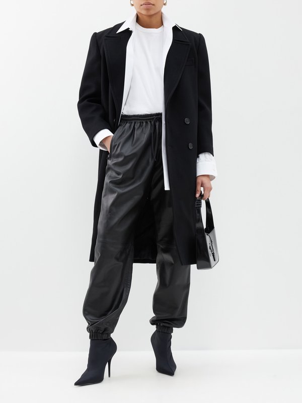 WARDROBE.NYC Drawstring-waist leather trousers