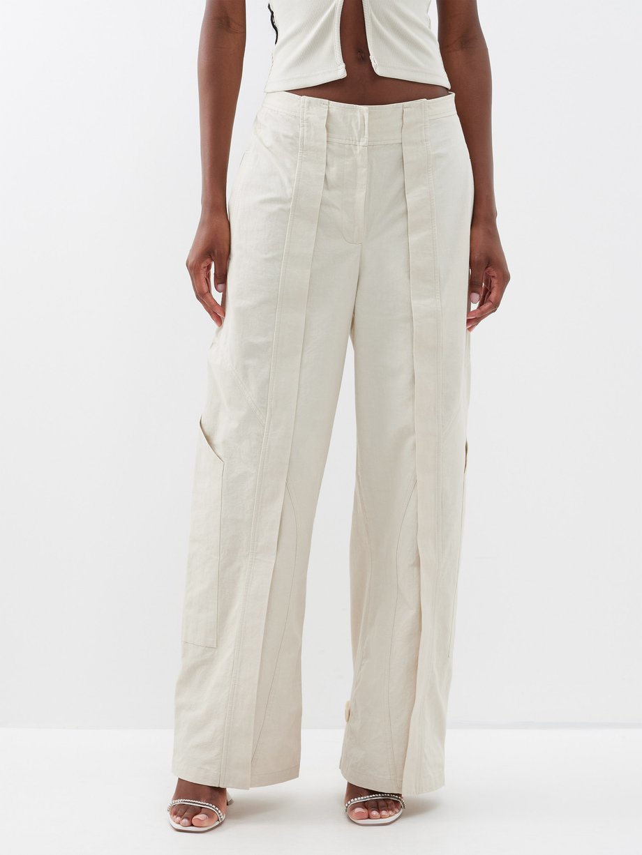 Neutral Cocosolo cotton trousers | Christopher Esber | MATCHES UK