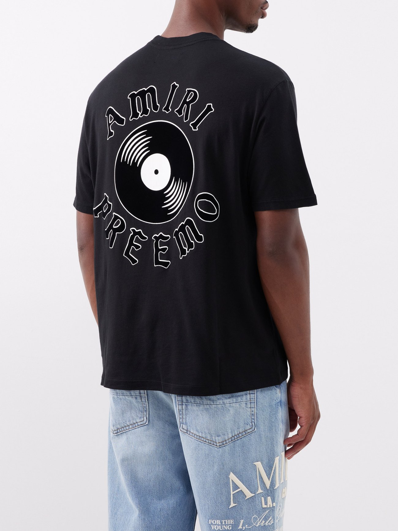 Black Preemo Record-print cotton T-shirt | Amiri | MATCHESFASHION US