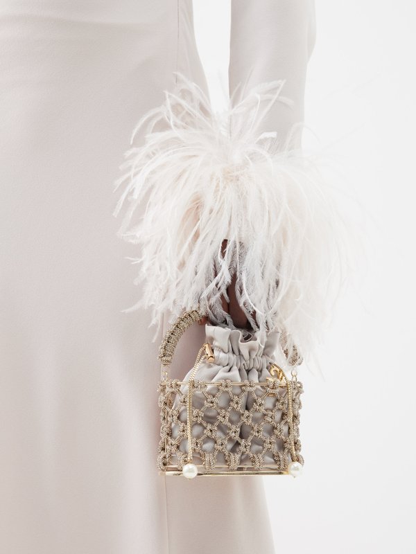 Rosantica (Rosantica ) Holli Nodi mini crystal-embellished satin handbag