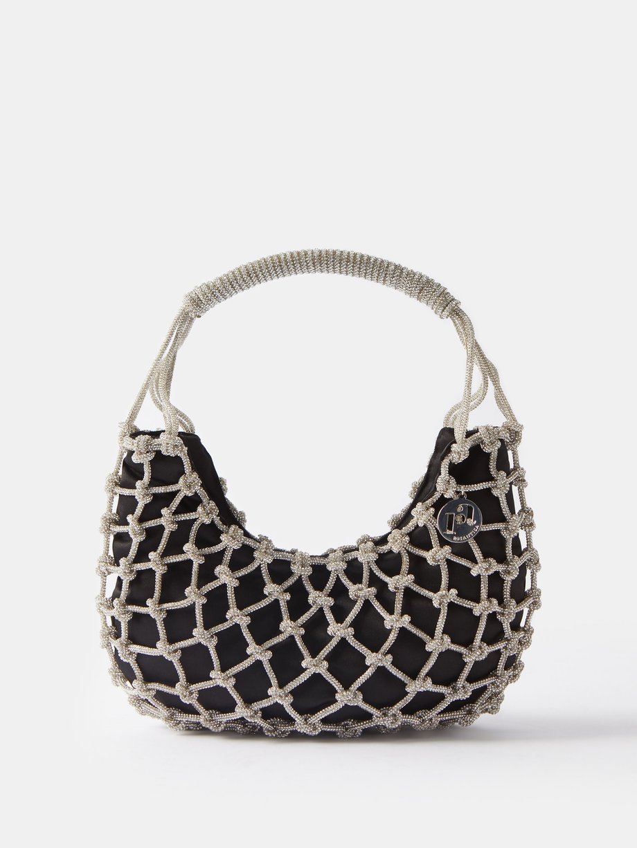 Silver Nodi crystal and satin handbag | Rosantica | MATCHES UK