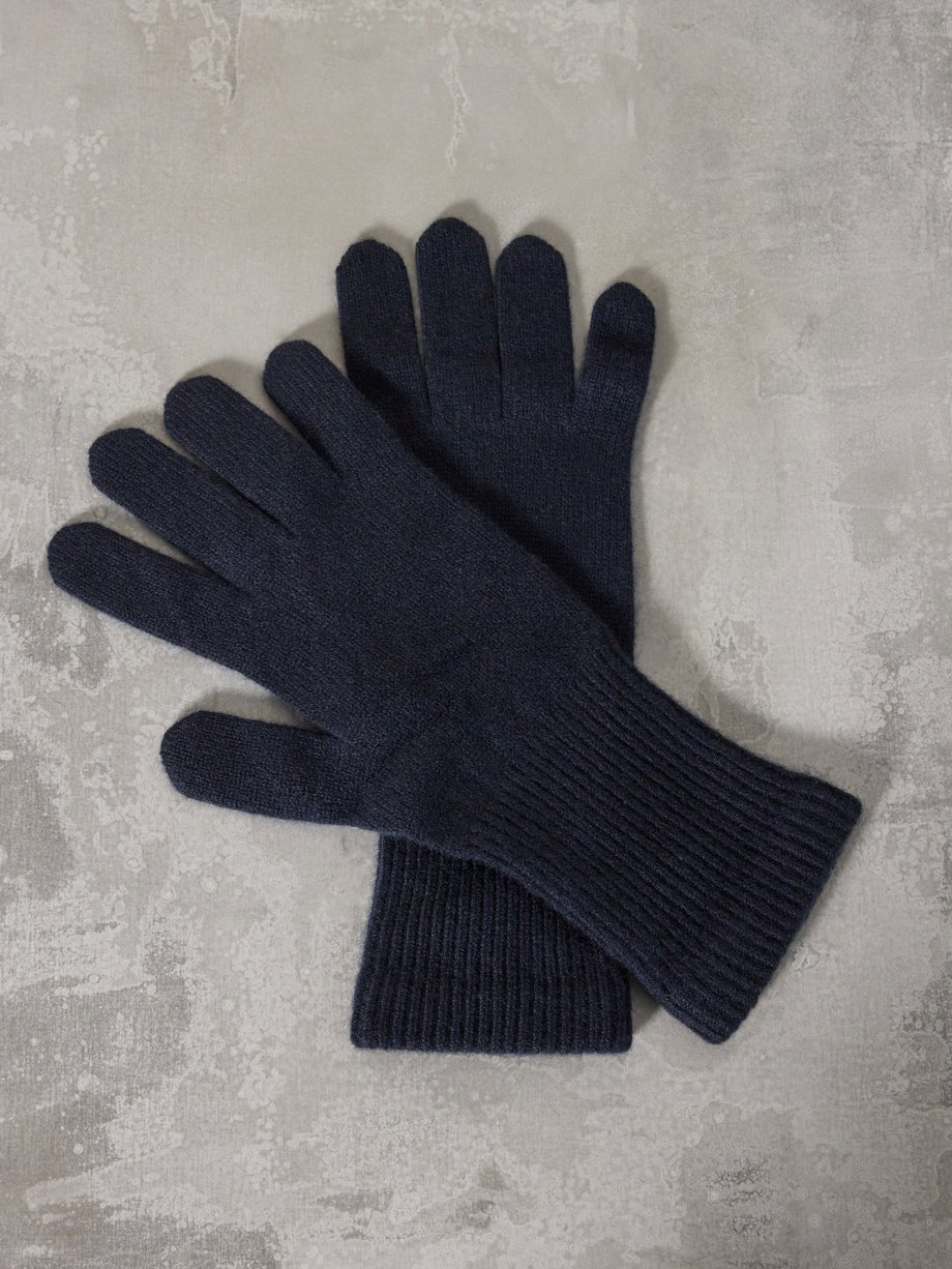Arch4 (ARCH4) Whitewood ribbed cashmere gloves