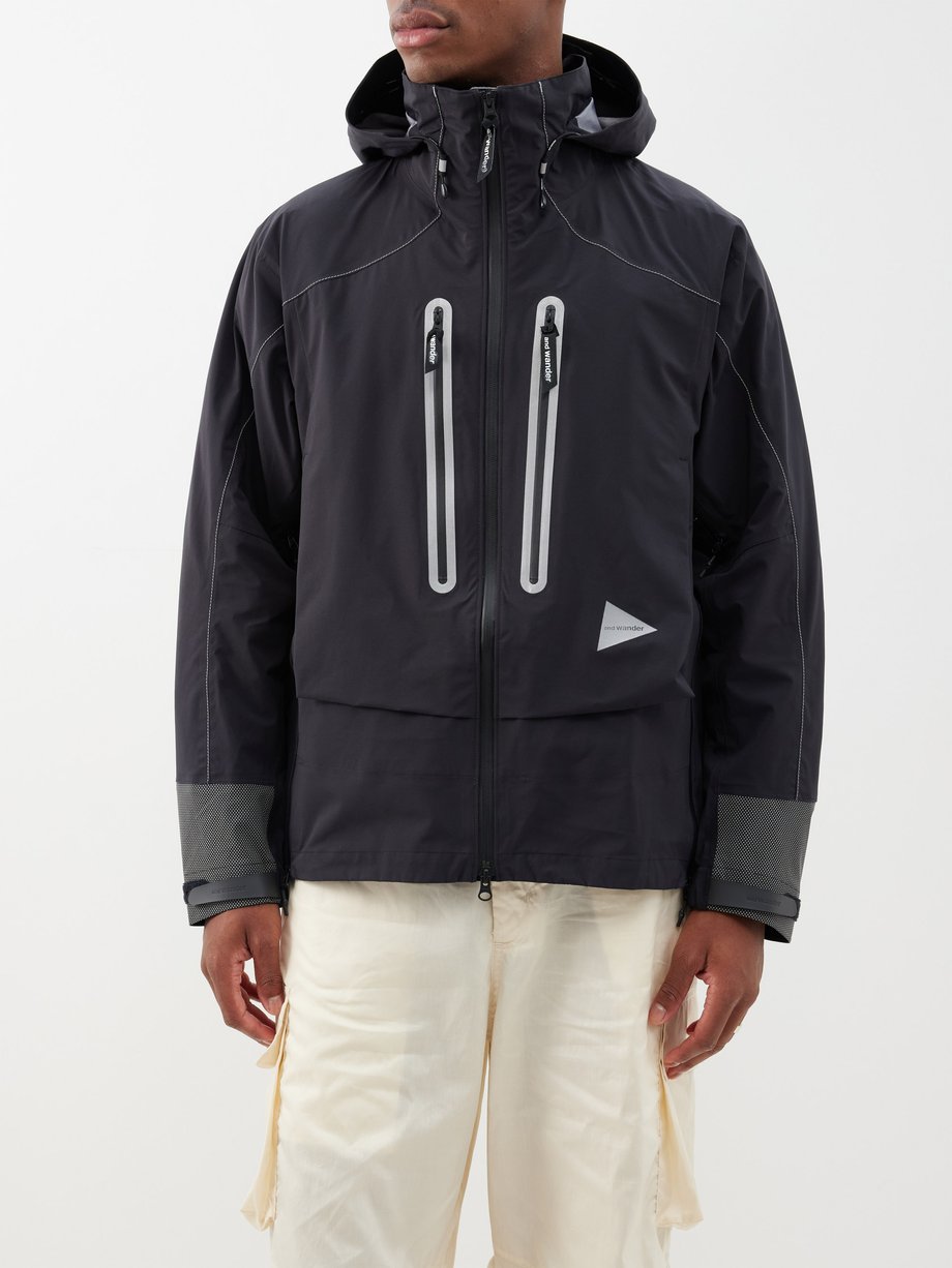 Black Pertex Shield hooded raincoat | And Wander | MATCHES UK