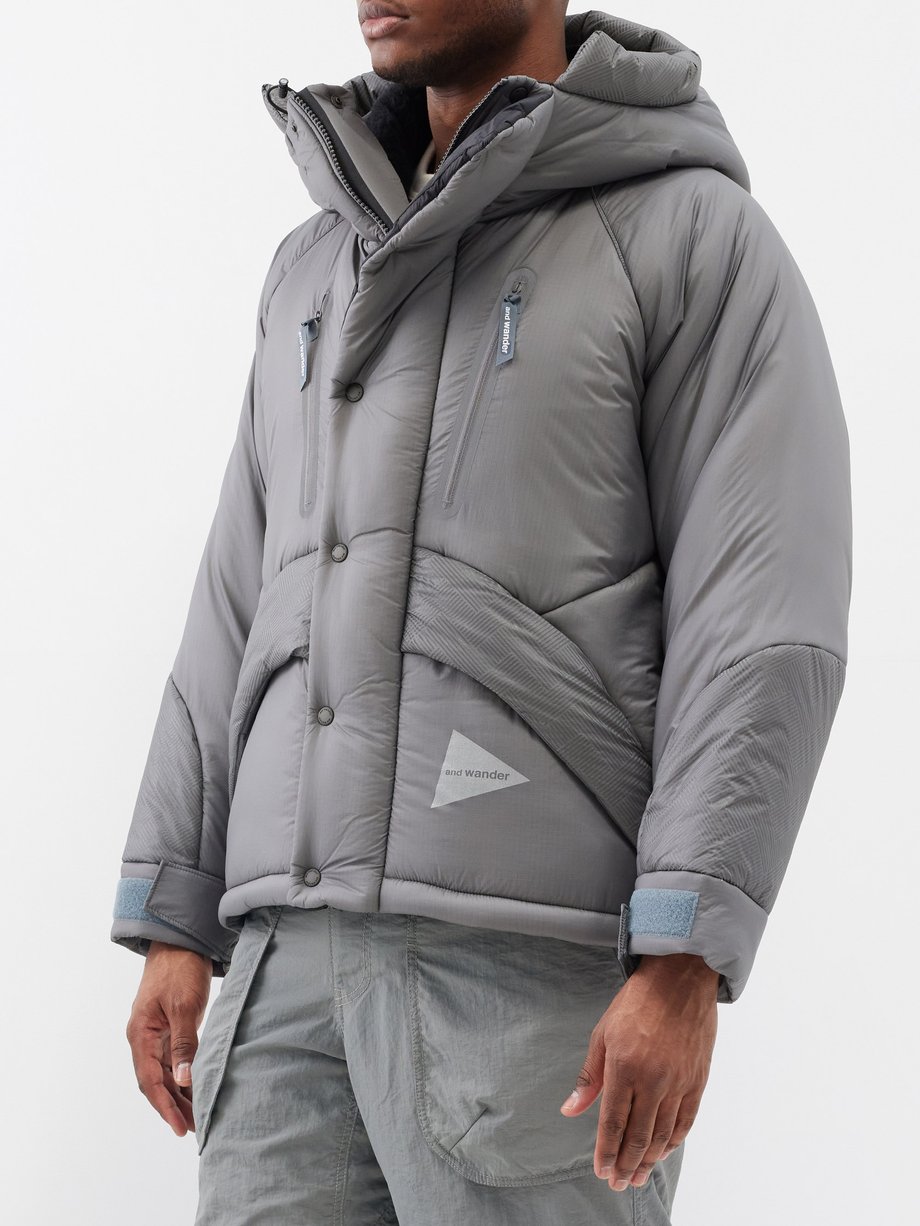 And Wander Quilted shell hooded jacket
