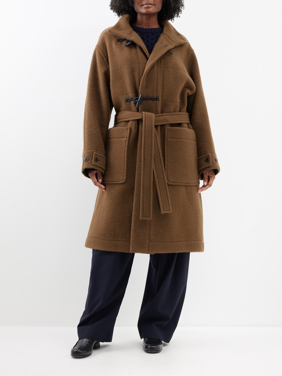 Brown Bathrobe belted wool duffle coat | Lemaire | MATCHESFASHION UK