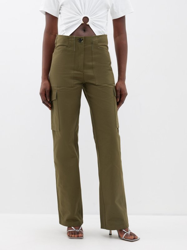 Rabanne Cotton-gabardine cargo trousers
