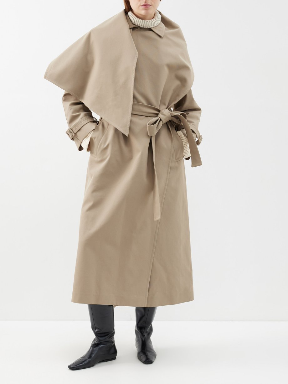 Brown Hellen belted cotton-blend trench coat | The Row | MATCHES UK