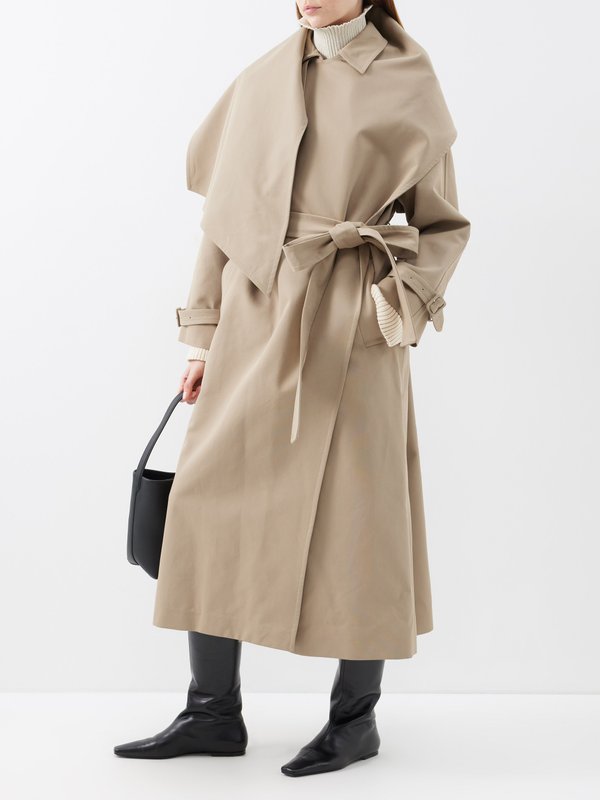 The Row Hellen belted cotton-blend trench coat