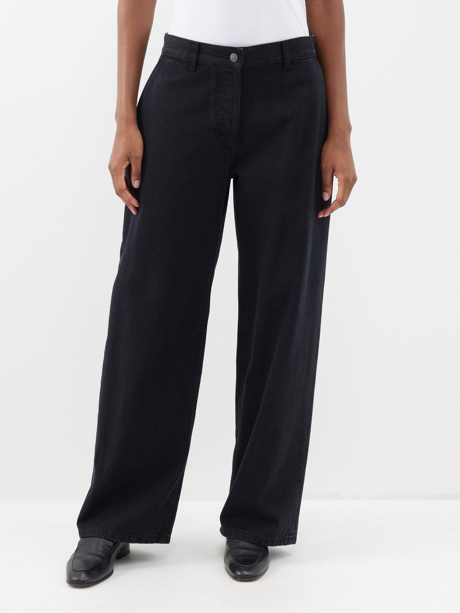 Black Perseo wide-leg jeans | The Row | MATCHES UK