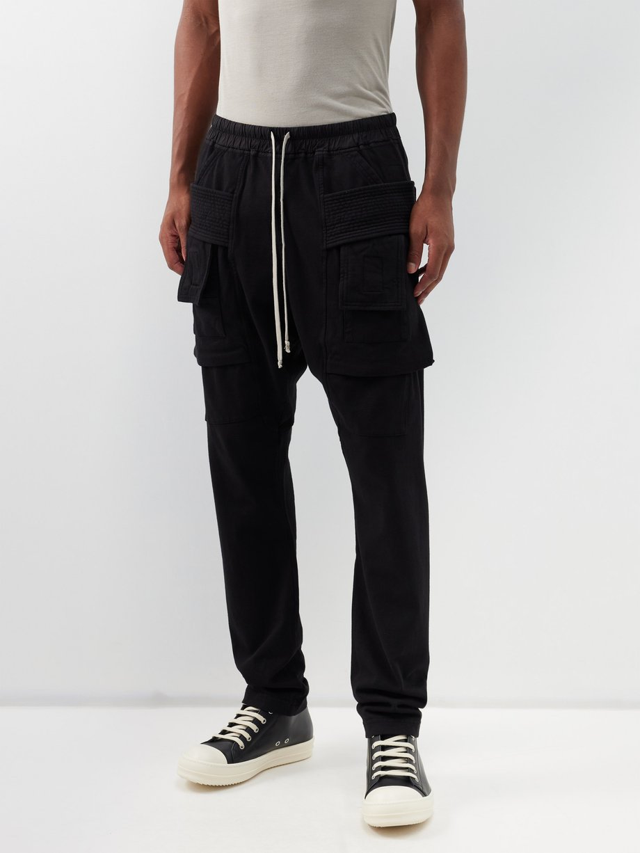 Black Creatch cotton cargo trousers | Rick Owens DRKSHDW