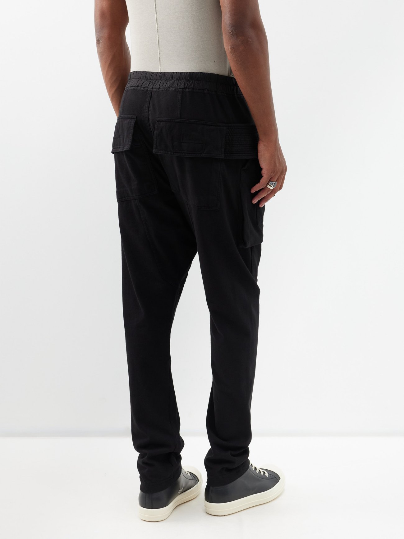 Black Creatch cotton cargo trousers | Rick Owens DRKSHDW