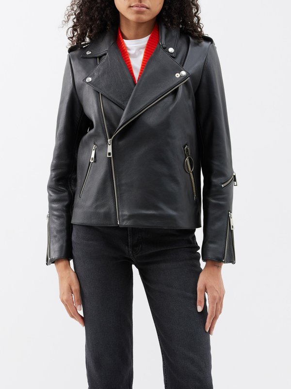 Black X JW Anderson Morgan leather jacket | A.P.C. | MATCHES UK