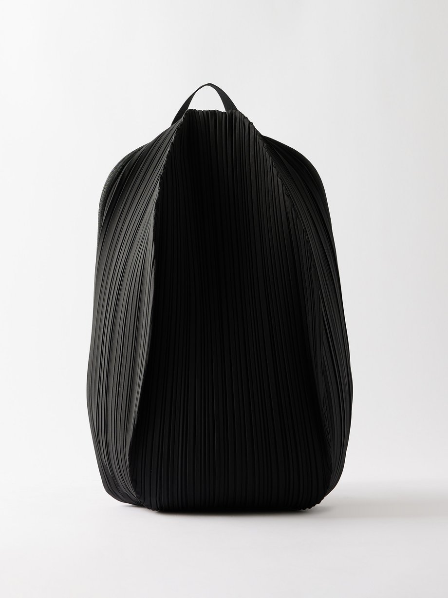 Black Technical-pleated backpack | Pleats Please Issey Miyake | MATCHES UK