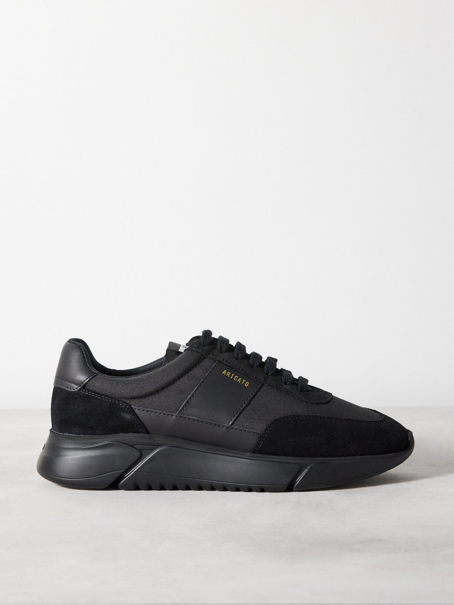 Black Genesis leather and mesh trainers | Axel Arigato | MATCHES UK