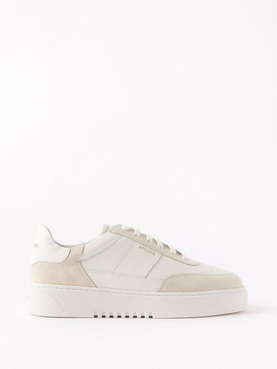 Beige Orbit Vintage leather and suede trainers | Axel Arigato ...
