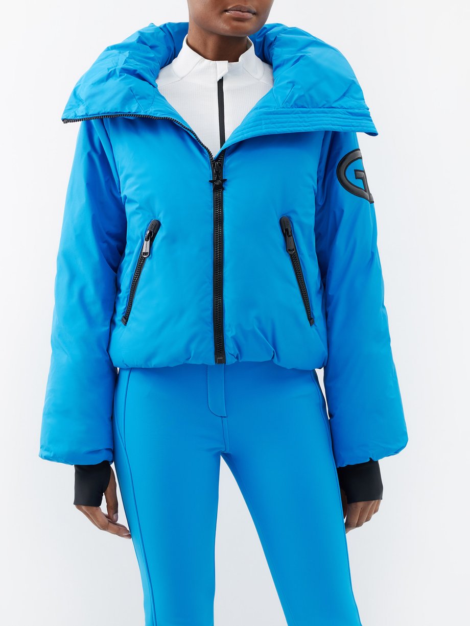 Blue Porter hooded down ski jacket, Goldbergh