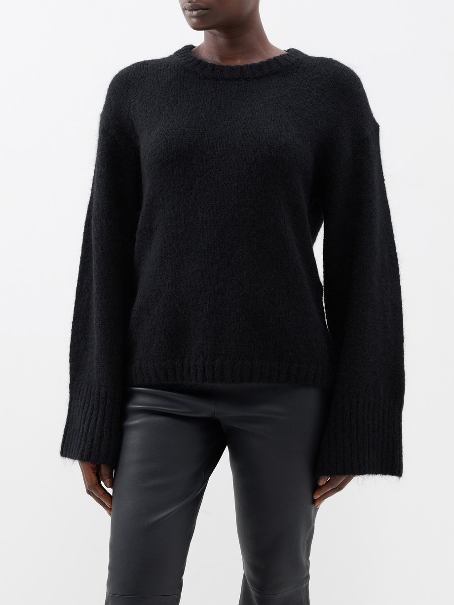 Black Cierra wool-blend sweater | By Malene Birger | MATCHES UK