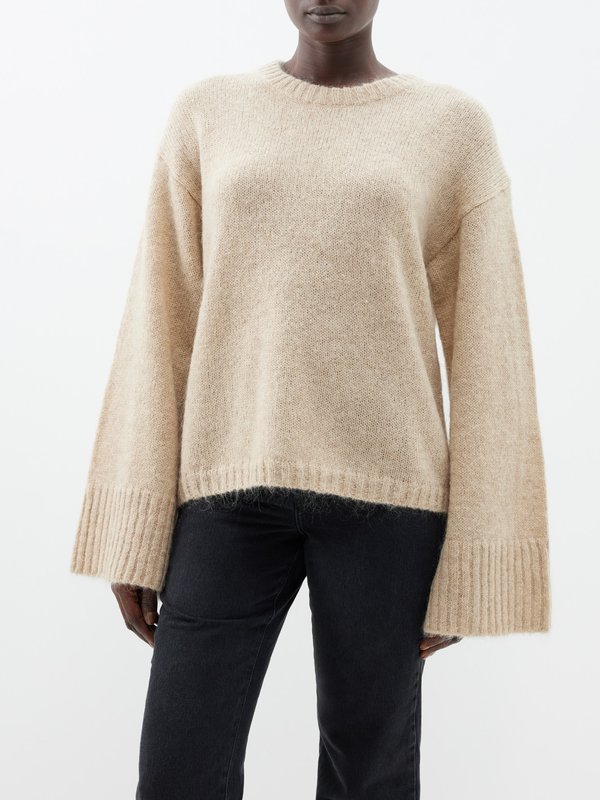 By Malene Birger Cierra flared-sleeve wool-mohair sweater