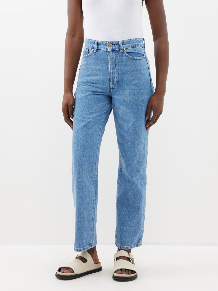 By Malene Birger 블루 Milium straight-leg jeans | 매치스패션, 모던 럭셔리 온라인 쇼핑