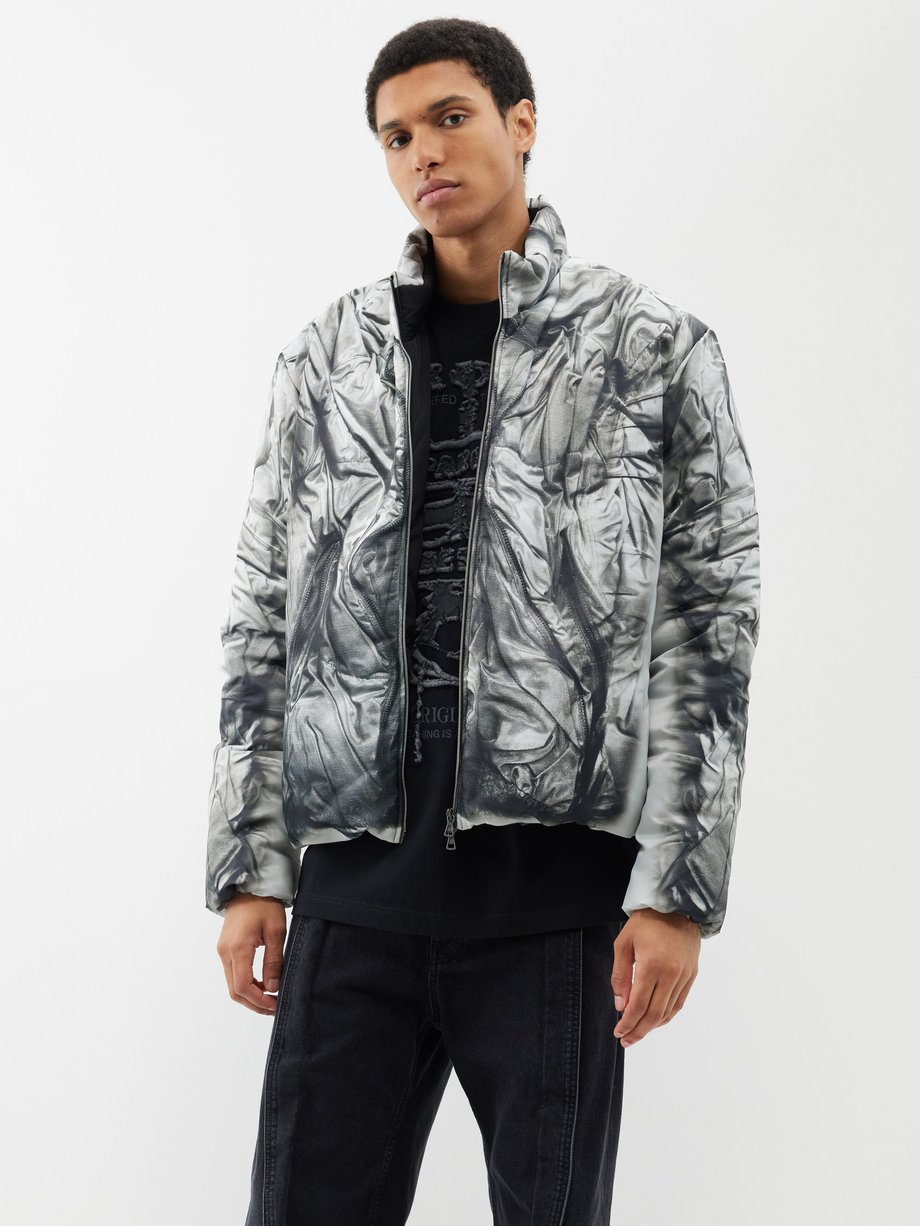 Grey Compact-print shell jacket | Y/Project | MATCHES UK