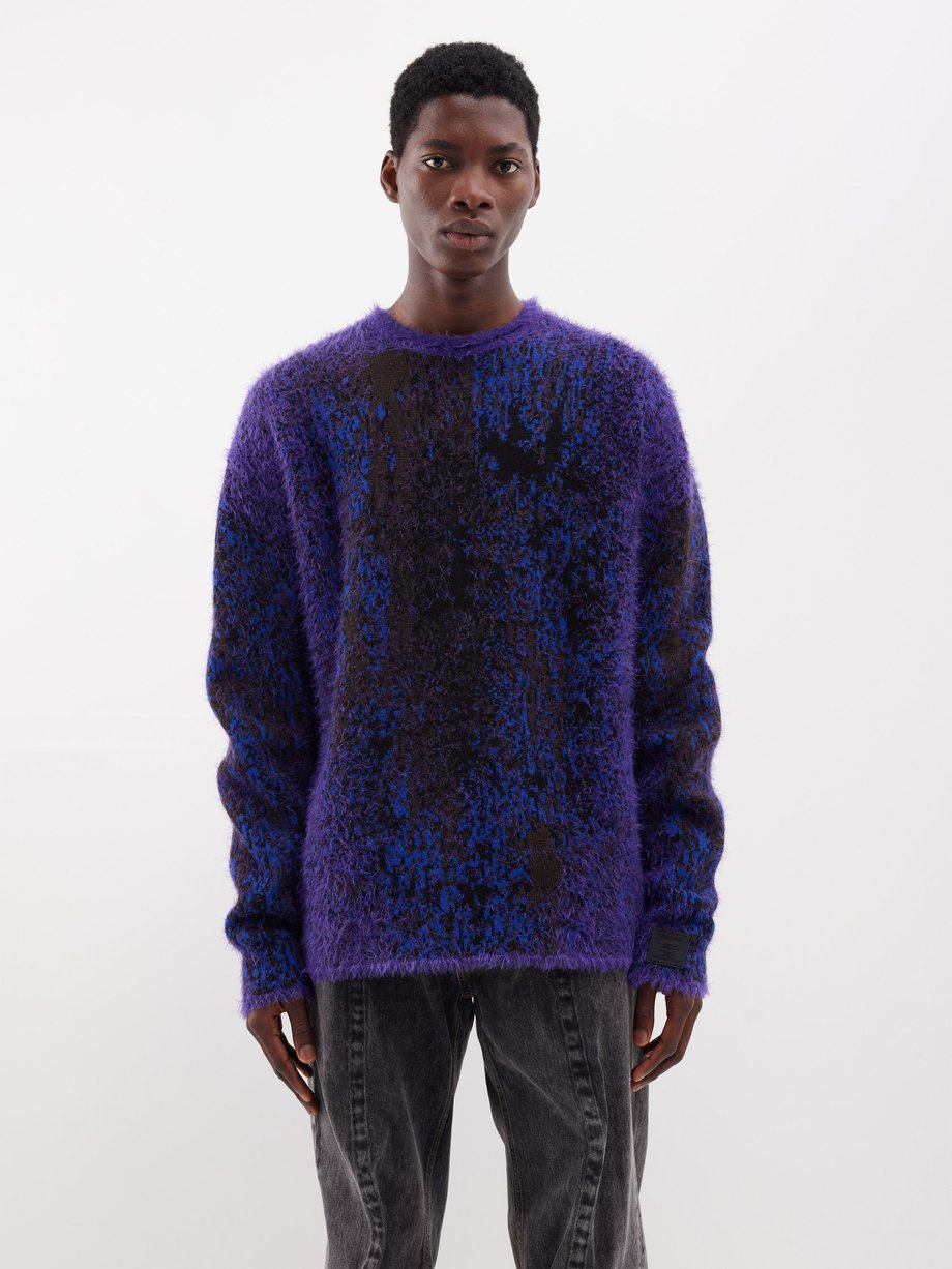 Purple Gradient Hairy merino wool-blend sweater | Y/Project ...
