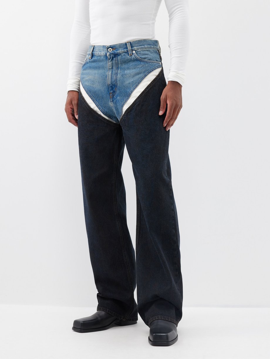 Blue Cutout wide-leg jeans | Y/Project | MATCHESFASHION UK