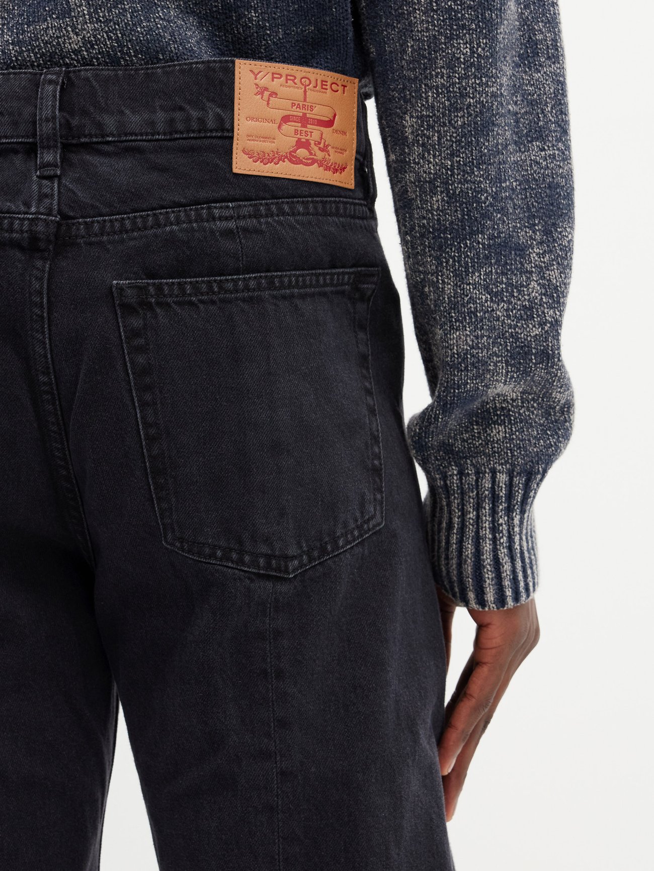 Evergreen ruffled organic-cotton jeans