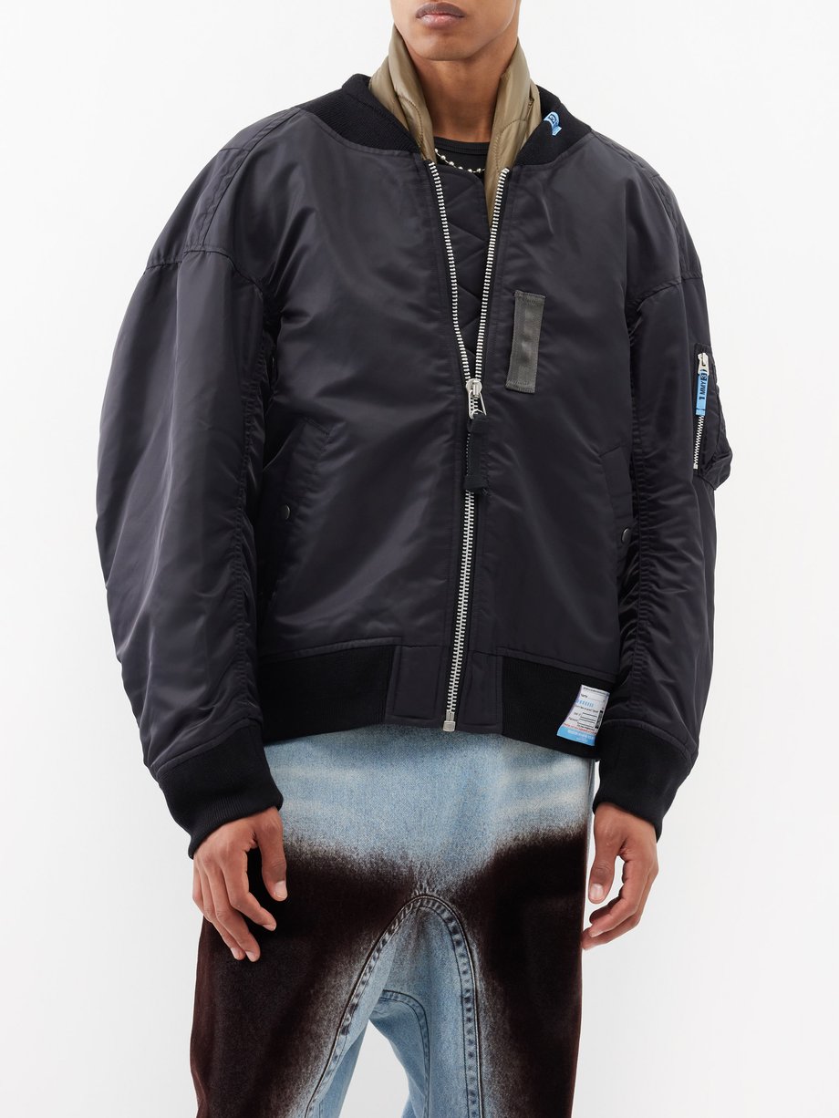 Nylon bomber jacket