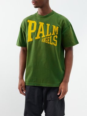 Palm Angels College logo-print cotton-jersey T-shirt