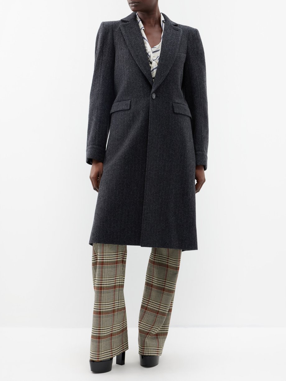 Black Alien recycled wool-blend coat | Vivienne Westwood | MATCHES UK