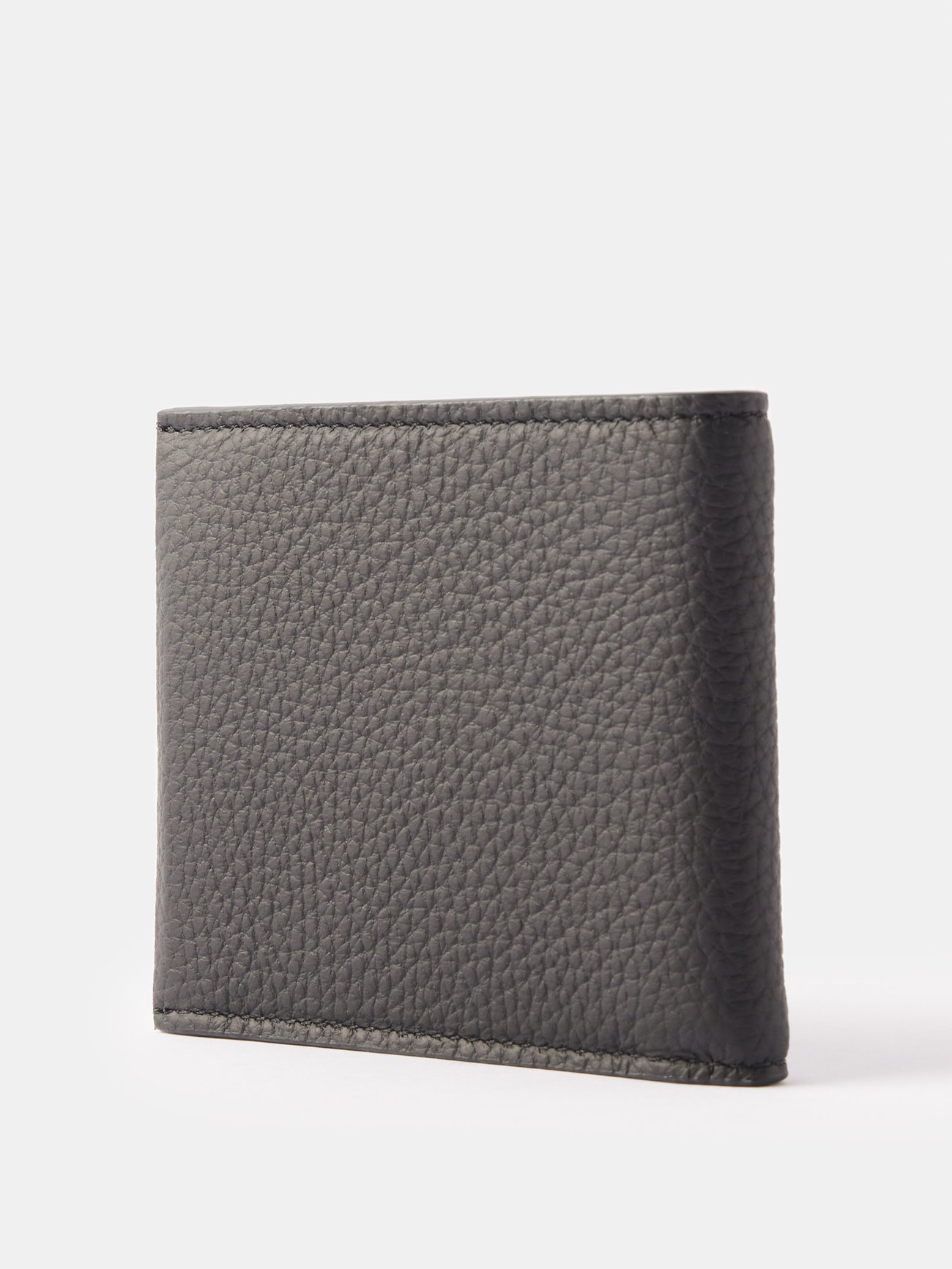 Zegna Logo Plaque Bi-fold Wallet in Black for Men