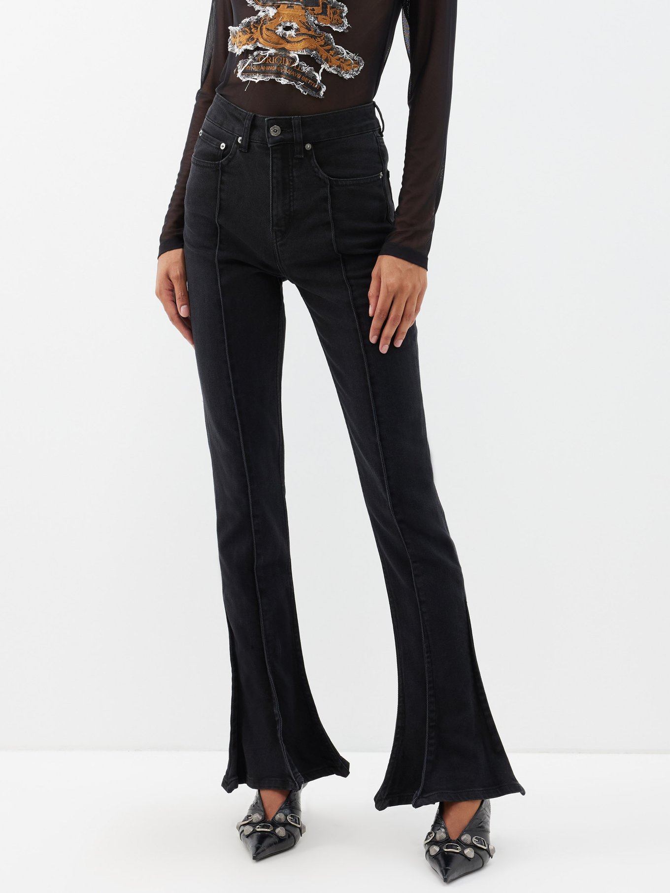 Black Trumpet flared jeans | Y/Project | MATCHES US