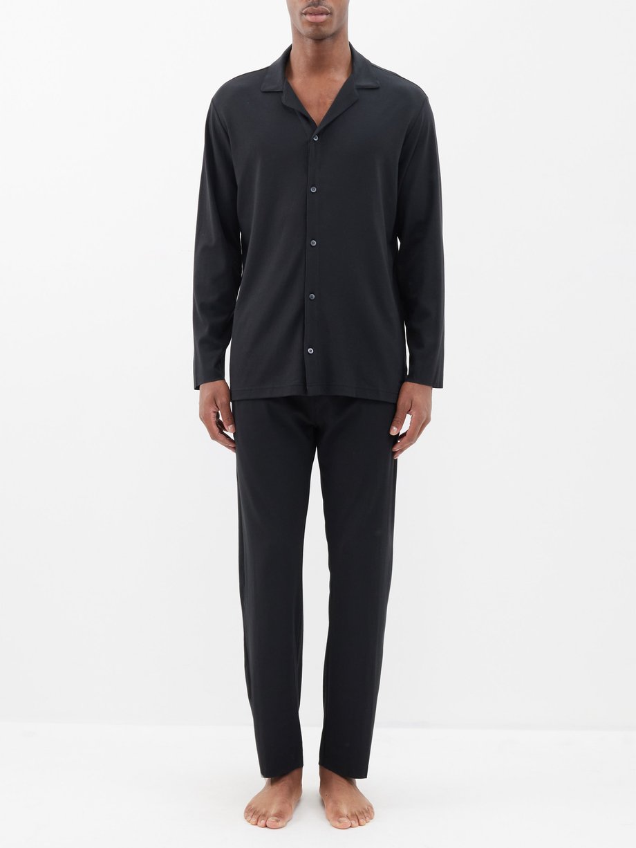 Black Cotton-blend jersey pyjamas, Calvin Klein Underwear