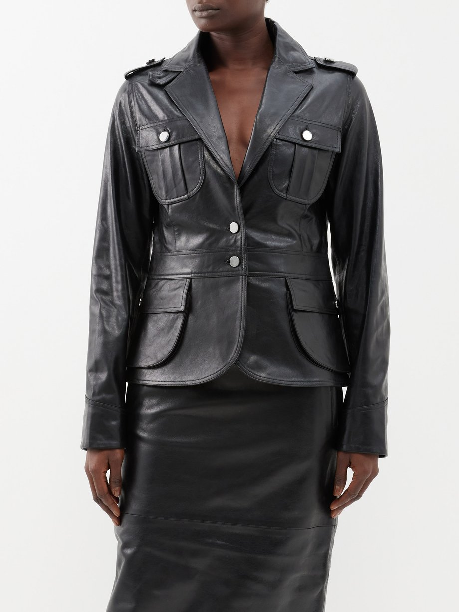 Black Rotem leather jacket | Dodo Bar Or | MATCHESFASHION US