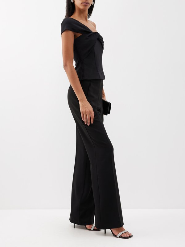 Roland Mouret High-rise cady wide-leg trousers