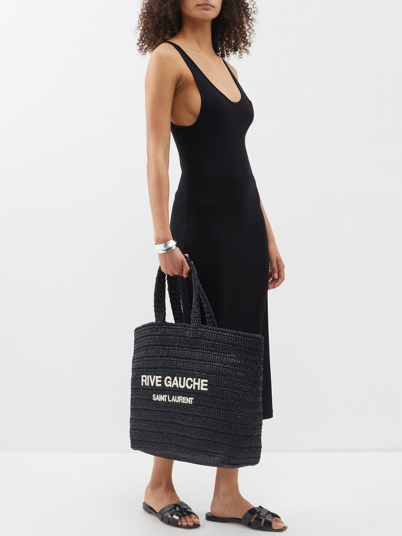 Stylish YSL Rive Gauche Tote for Beach and Travel