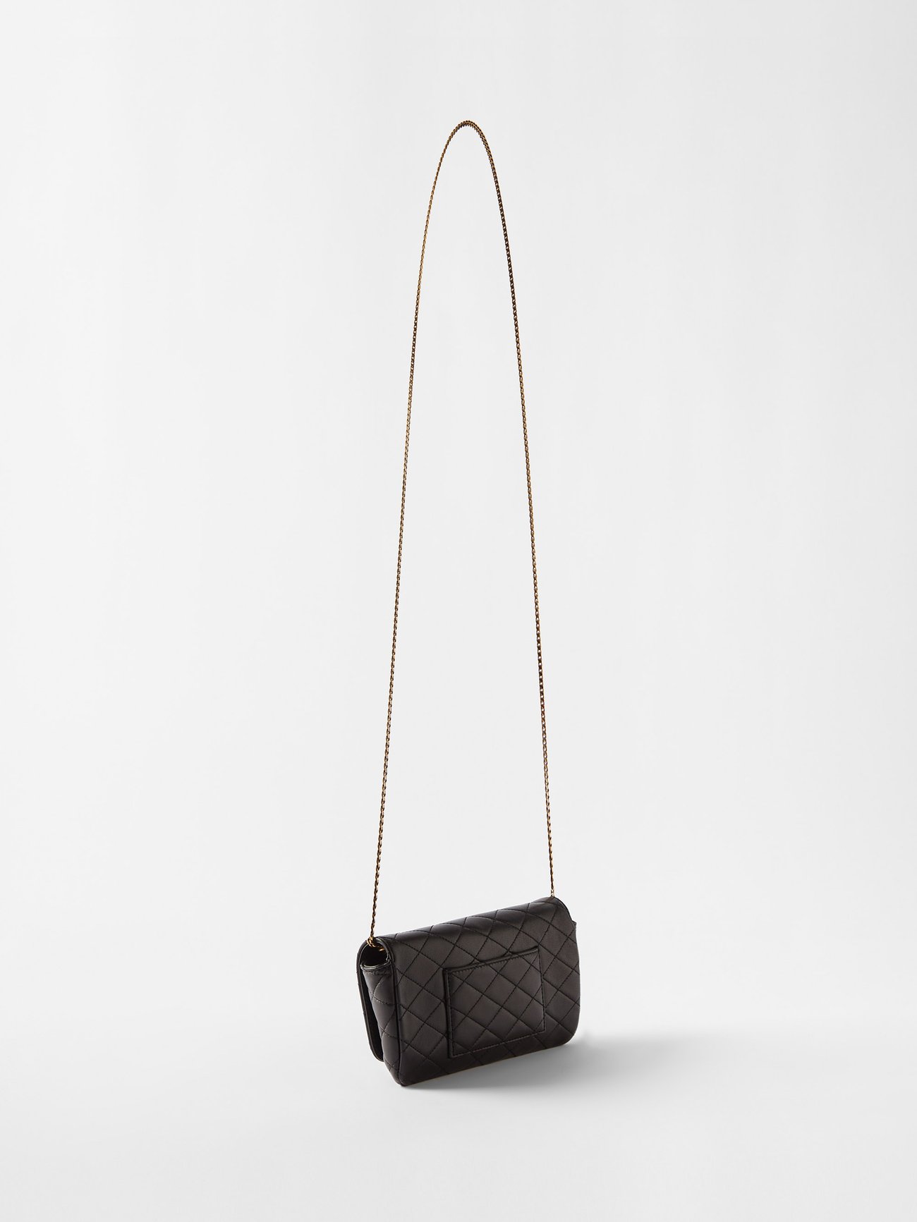 Saint Laurent Gaby Chain Phone Holder Bag in Matt Gold